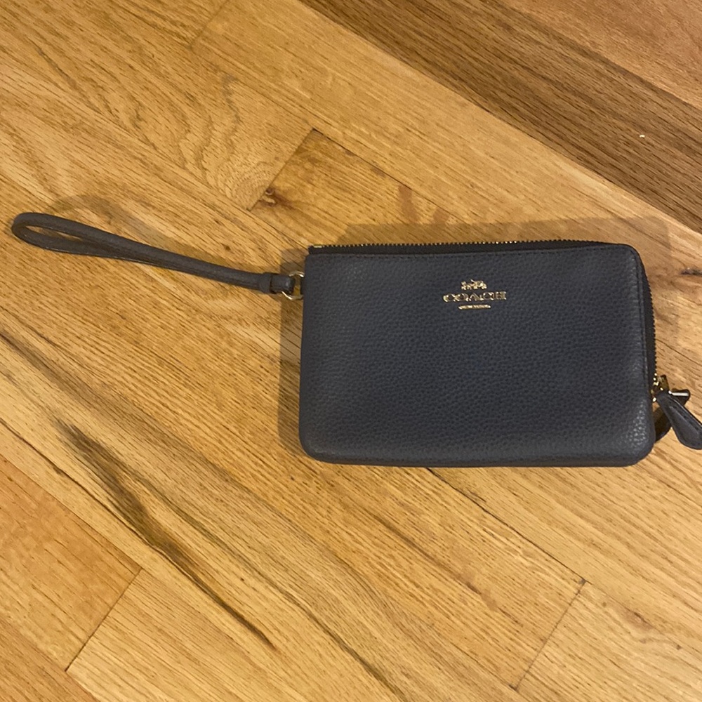 Grey Coach Wristlet Wallet - Like New Condition